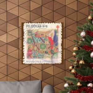 Vintage Filipino Proclamation of Independence Poster - Tribute to Heroism Matte Vertical Indoor Posters