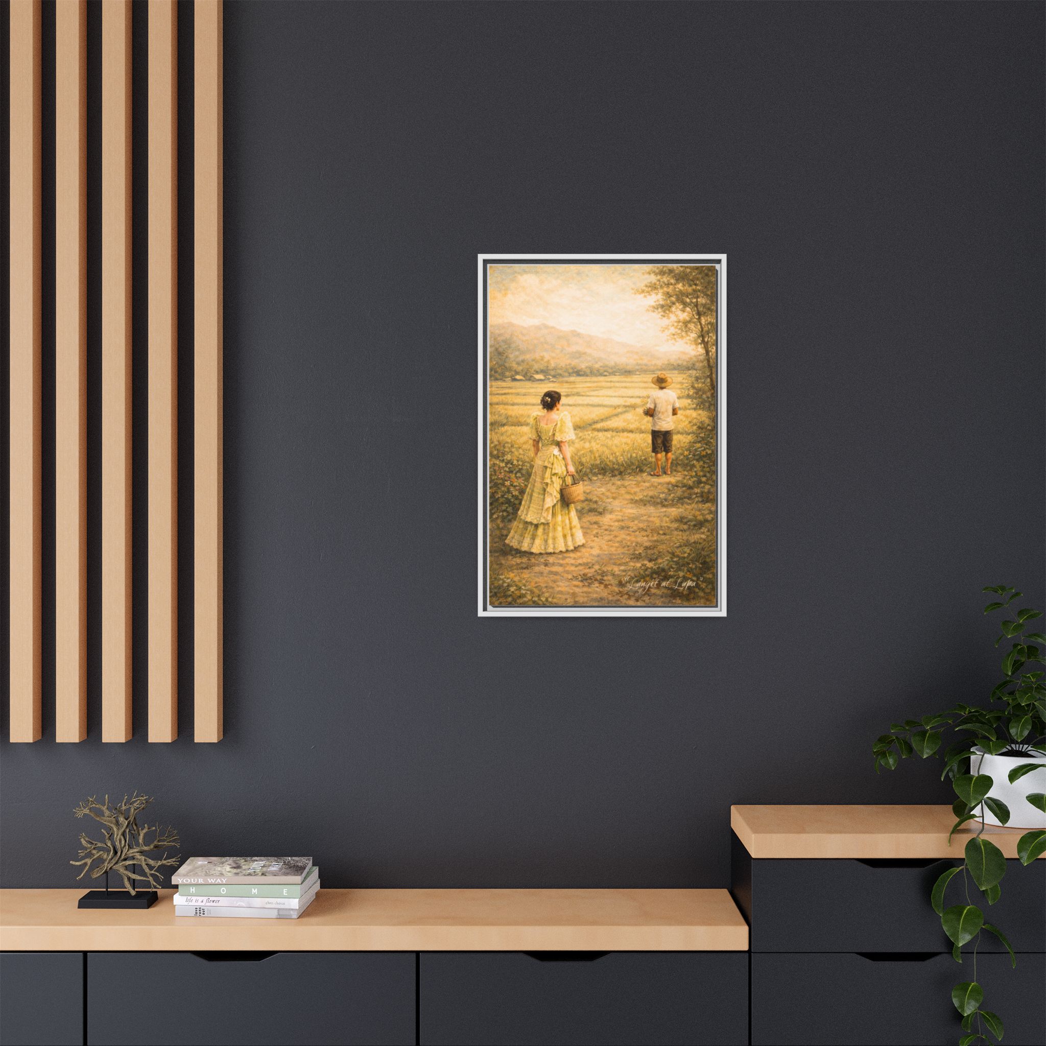 Langit at Lupa Matte Canvas Framed — Filipino Countryside Romance Wall Art Philippine Home Decor - Image 16