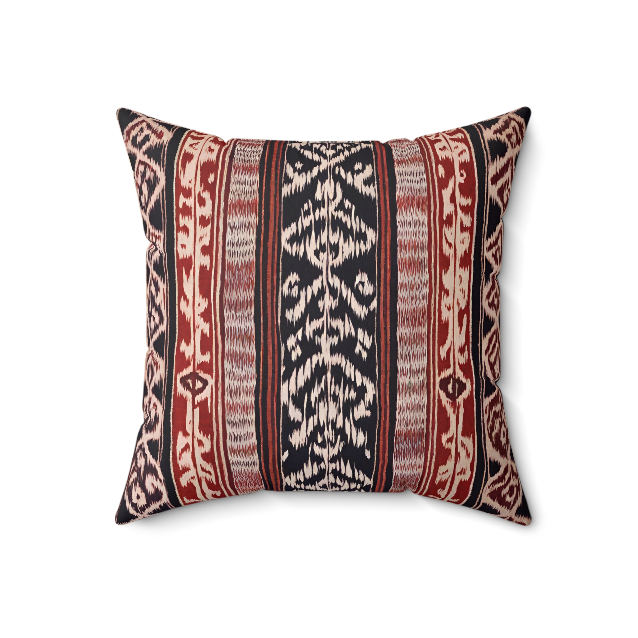 Filipino Tribal Ethnic: Authentic Ikat Design Cushion - 100% Polyester Cover Spun Polyester Square Pillow - Image 4
