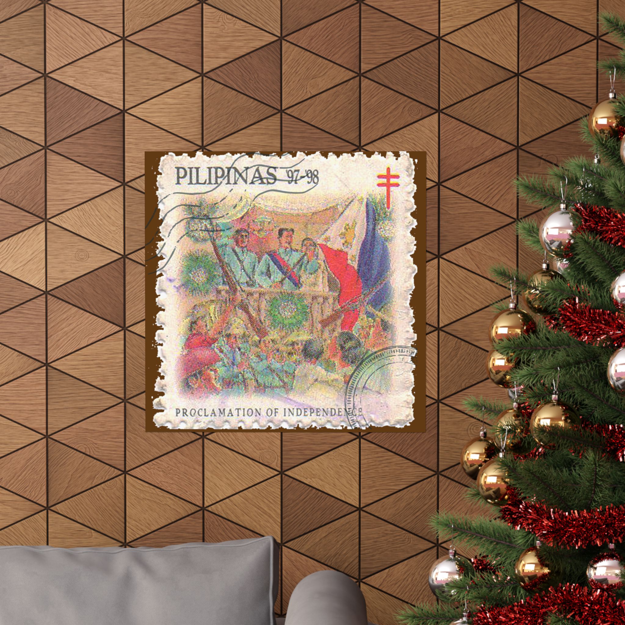 Vintage Filipino Proclamation of Independence Poster - Tribute to Heroism Matte Vertical Indoor Posters - Image 12