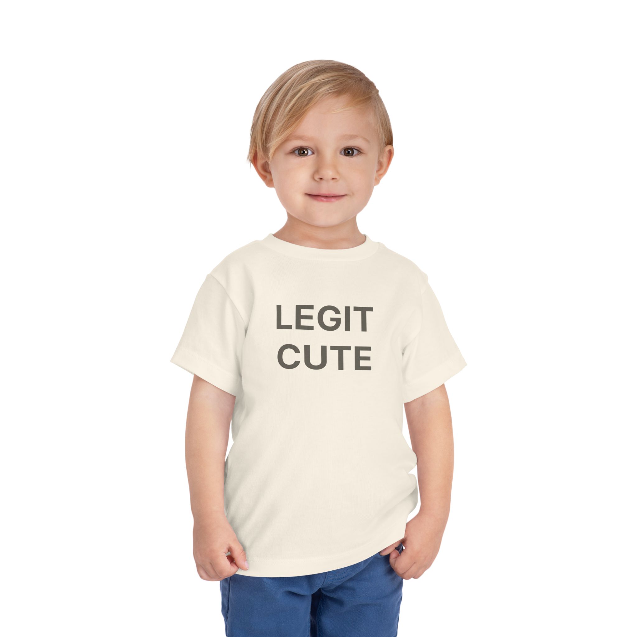 Toddler Tee "Legit Cute" - Funny Baby Shirt, Cute Infant Graphic Tee - Image 3