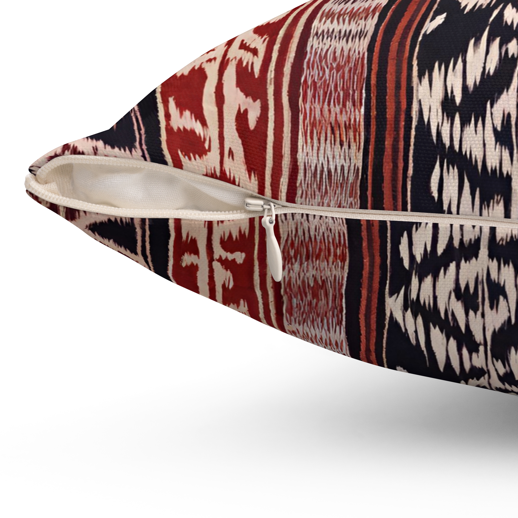 Filipino Tribal Ethnic: Authentic Ikat Design Cushion - 100% Polyester Cover Spun Polyester Square Pillow - Image 3