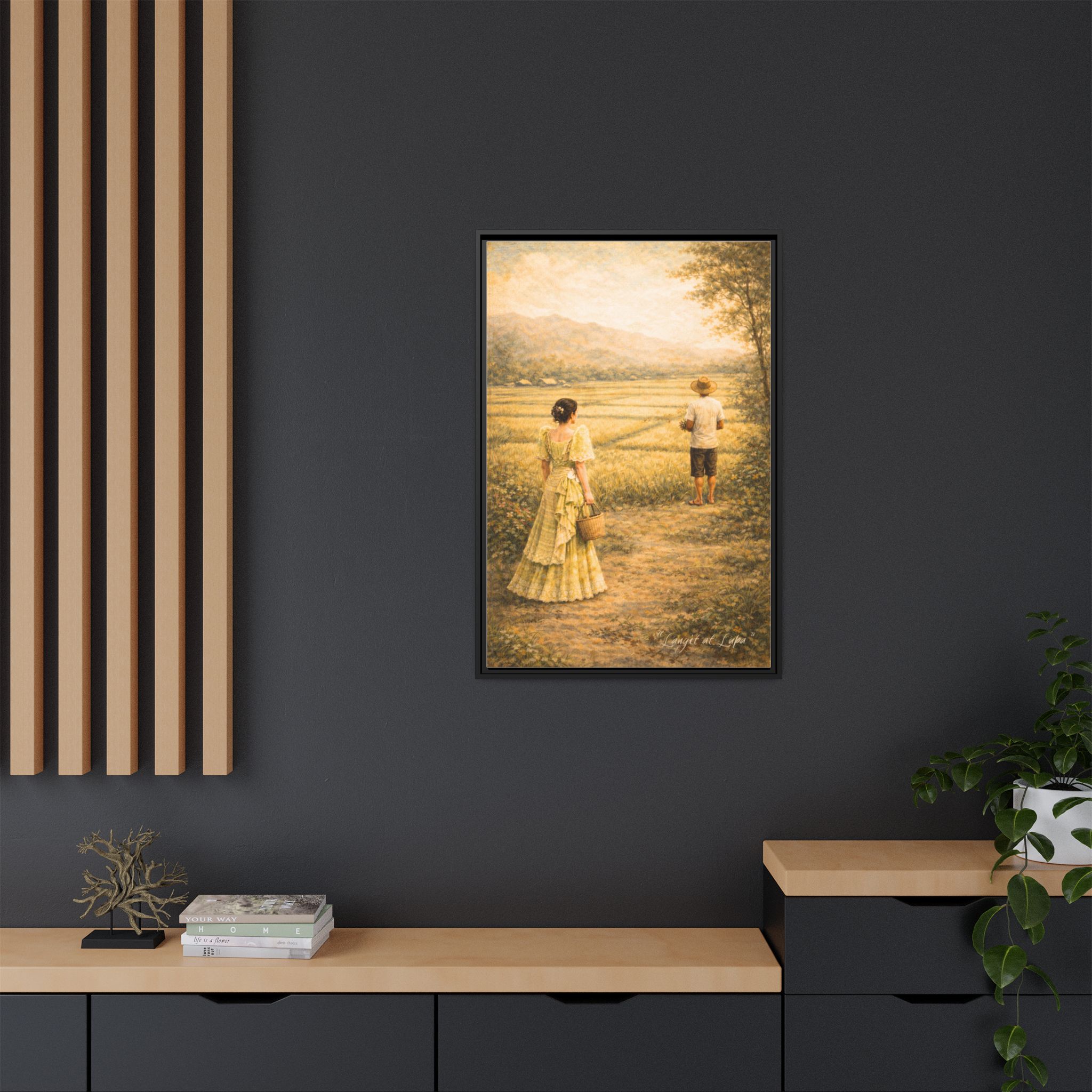 Langit at Lupa Matte Canvas Framed — Filipino Countryside Romance Wall Art Philippine Home Decor - Image 8