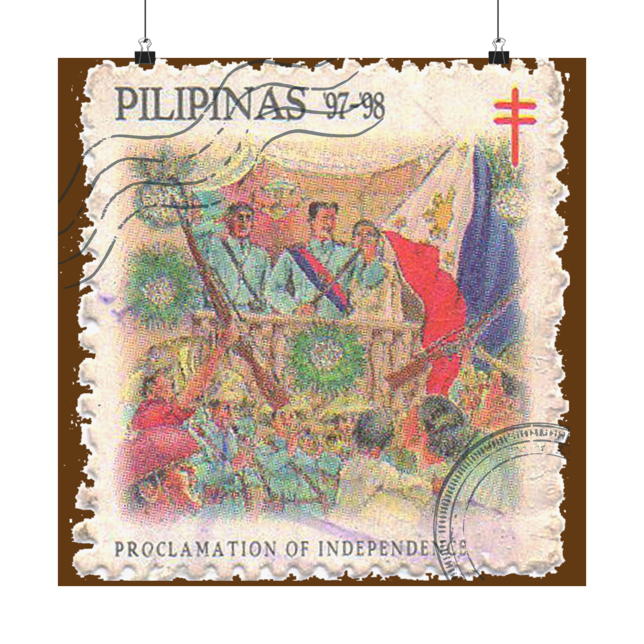 Vintage Filipino Proclamation of Independence Poster - Tribute to Heroism Matte Vertical Indoor Posters - Image 5