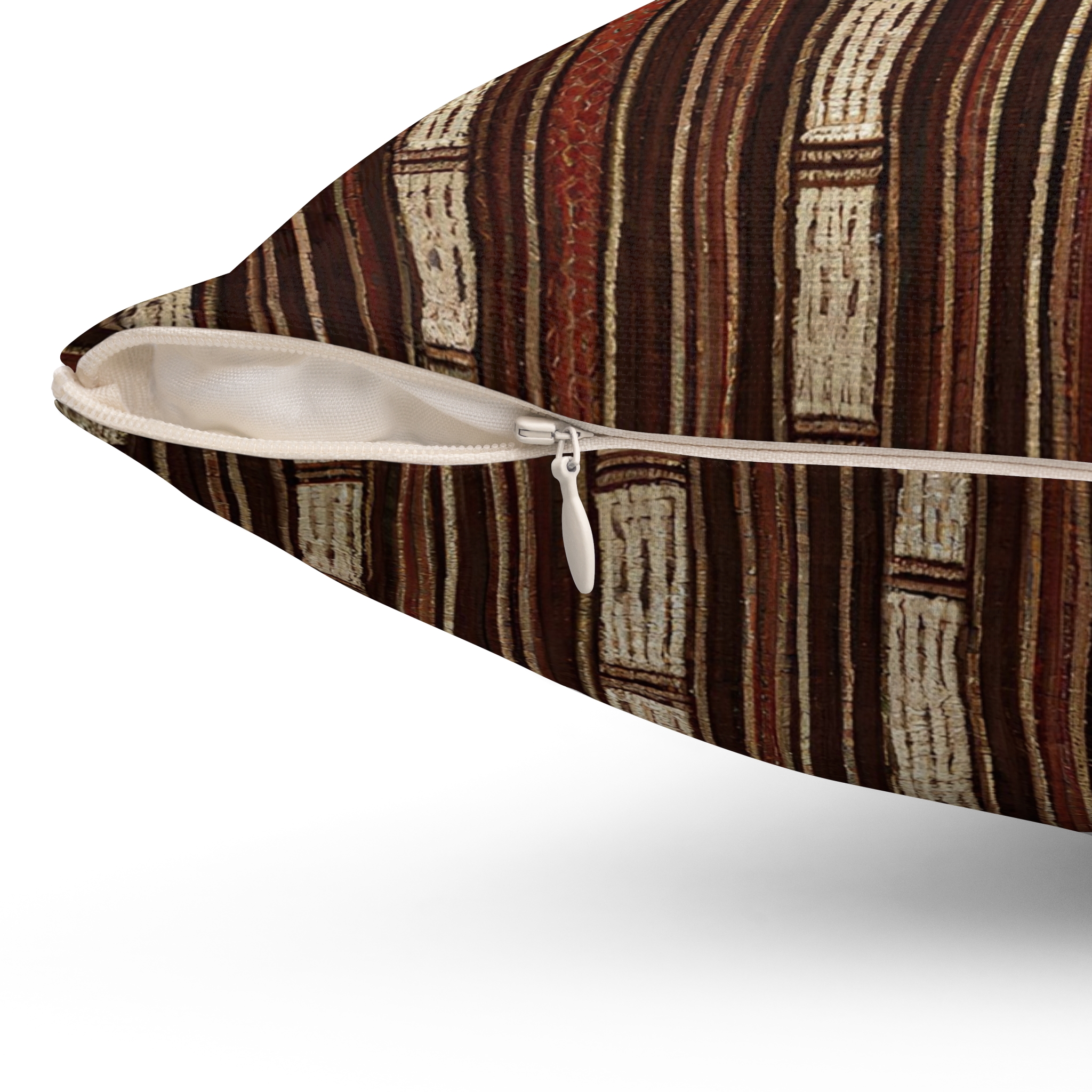 Sacred Threads: T'nalak Weave Cushion - Embrace Filipino Heritage Spun Polyester Square Pillow - Image 6