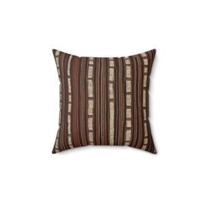 Sacred Threads: T'nalak Weave Cushion - Embrace Filipino Heritage Spun Polyester Square Pillow