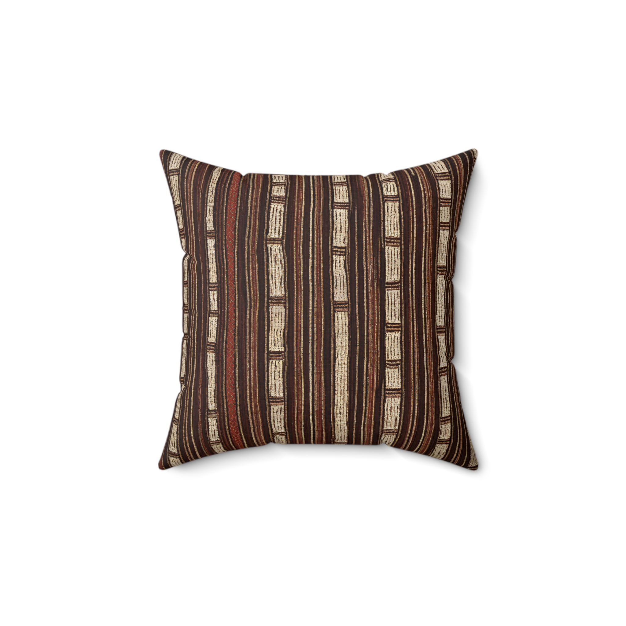 Sacred Threads: T'nalak Weave Cushion - Embrace Filipino Heritage Spun Polyester Square Pillow