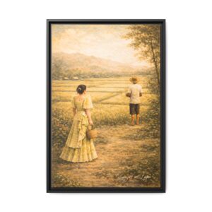 Langit at Lupa Matte Canvas Framed — Filipino Countryside Romance Wall Art Philippine Home Decor